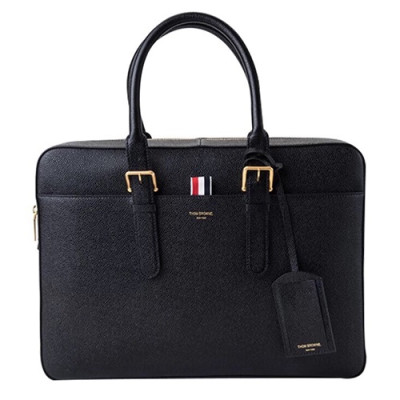 Thom Browne 2019 Leather Mens Business ,38cm - 톰브라운 2019 남성용 레더 서류가방 THOB0025,38cm,블랙