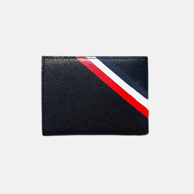 Thom Browne 2019 Leather Mens Passeport Case - 톰브라운 2019 레더 남성용 여권지갑 TBW0011,블랙