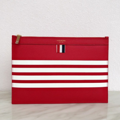 Thom Browne 2019 Leather Clutch Bag ,30/33cm - 톰브라운 2019 레더 남여공용 클러치백 THOB0040,30/33cm,레드