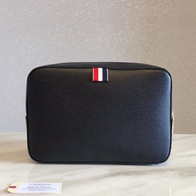 Thom Browne 2019 Leather Clutch Bag ,24cm - 톰브라운 2019 남성용 레더 클러치백 THOB0055,24cm,블랙