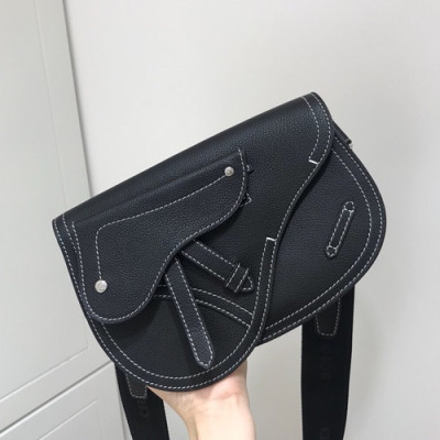 Dior 2019 Saddle Shoulder Bag ,24CM - 디올 2019 남여공용 새들 숄더백,DIOB0112,24CM,블랙