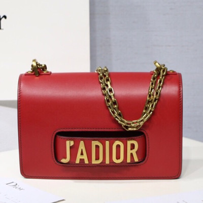 Dior 2019 J'adior Leather Chain Shoulder Bag ,25CM - 디올 2019 자디올 레더 여성용 체인 숄더백,DIOB0141,25CM,레드