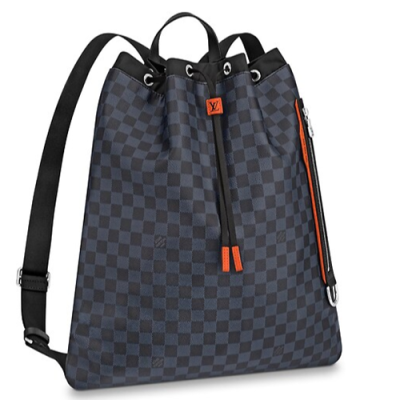 Louis Viutton 2019 Damier Cobalt Race Backpack ,49.5cm - 루이비통 2019  다미에 코발트 레이스 드로스트링 남성용 백팩 M40170,LOUB1270 ,49.5cm,블랙