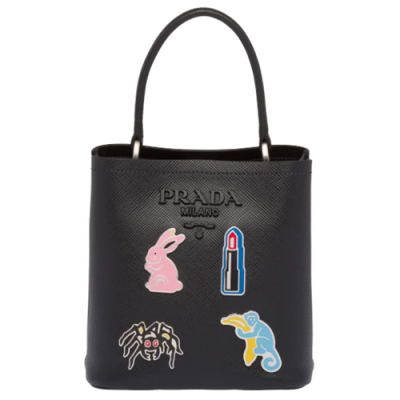 Prada 2019 Double Small Saffiano Tote Shoulder Bag,18cm - 프라다 2019 여성용 두블레 스몰 사피아노 토트 숄더백 ,1BA217-10,18cm,블랙