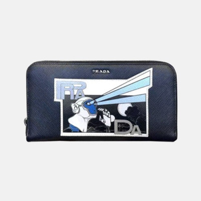 Prada 2019 Mens Saffiano Leather Zip Wallet 2ML317 - 프라다 남성 사피아노 레더 지퍼 장지갑 PRAW0071,20CM, 네이비