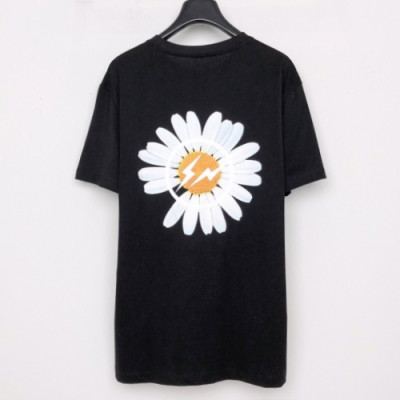 Peaceminusone x Fragment 2019 Mm/Wm Flower Short Sleeved Tshirt - 피스마이너스원 x 프라그먼트 남자 플라워 반팔티 Pea001x.Size(s - 2xl).블랙