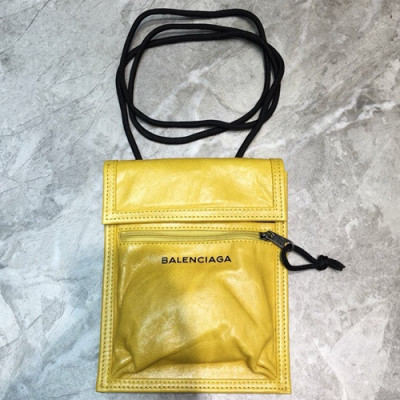 Balenciaga 2019 Leather Shoulder Cross Bag,19CM - 발렌시아가 2019 남여공용 레더 숄더 크로스백,BGB0285,19CM,옐로우