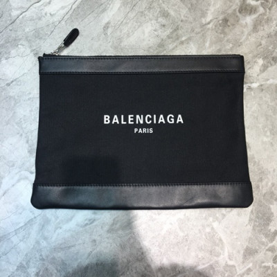 Balenciaga 2019 Canvas Clutch Bag,31CM - 발렌시아가 2019 캔버스 여성용 클러치백, BGB0298, 31cm,블랙