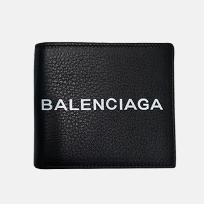 Balenciaga 2019 Leather Wallet.11cm - 발렌시아가 2019 레더 남여공용 월릿 BGW0011.11cm,블랙