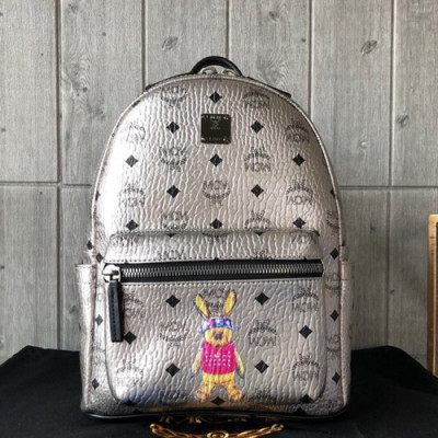 MCM 2019 Stark Visetos Canvas Back Pack,17/21/26cm - 엠씨엠 2019 스타크 비세토스 캔버스 남여공용 백팩 MCMB0105, 17/21/26cm,실버