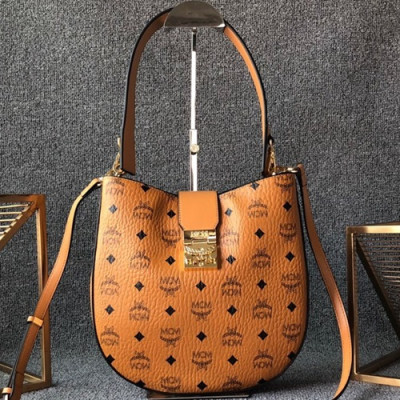 MCM 2019 Patricia Visetos Tote Shoulder Bag,26cm - 엠씨엠 2019 패트리샤 비세토스 여성용 토트 숄더백 MCMB0147, 26cm,브라운