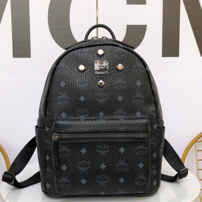 MCM 2019 Visetos Back Pack,26cm - 엠씨엠 2019 비세토스 남여공용 백팩 MCMB0195, 26cm,블랙