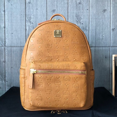 MCM 2019 Leather Back Pack,26cm - 엠씨엠 2019 레더 남여공용 백팩 MCMB0197, 26cm,연카멜