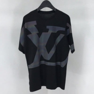 Louis vuitton 2019 Mens Logo Crew-neck Short Sleeved Tshirt - 루이비통 남성 로고 크루넥 반팔티 Lou01125x.Size(s - 2xl).블랙