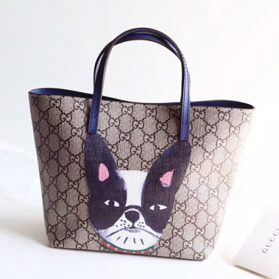 Gucci 2019 Supreme Mini Tote Bag,21CM - 구찌 2019 수프림 여성용 토트백 410812,GUB0583,21CM,브라운