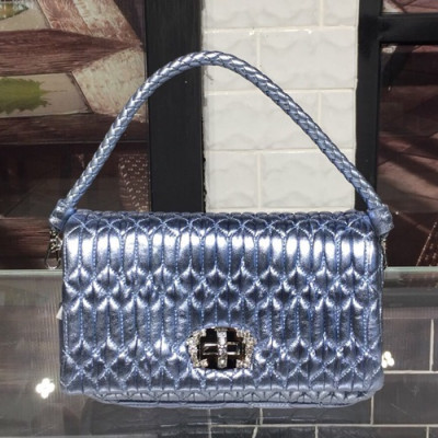 MiuMiu 2019 Matelasse Crystal Tote Shoulder Cross Bag,21cm - 미우미우 2019 마틀라세 크리스탈 토트 숄더 크로스백,5BH012, MIUB0027, 21cm,연블루