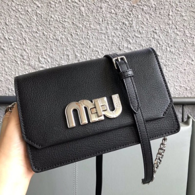 MiuMiu 2019 Shoulder Cross Bag,20cm - 미우미우 2019 숄더 크로스백,5BH077, MIUB0088 , 20cm,블랙