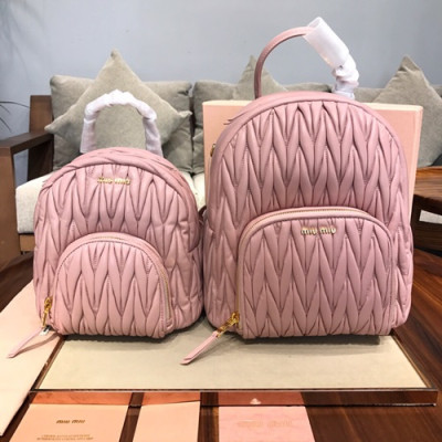 MiuMiu 2019 Matelasse Back Pack,21 / 27cm - 미우미우 2019 마틀라세 백팩,5BZ015 / 5BZ022, MIUB0142 , 21/27cm,핑크