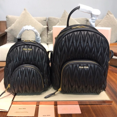 MiuMiu 2019 Matelasse Back Pack,21 / 27cm - 미우미우 2019 마틀라세 백팩,5BZ015 / 5BZ022, MIUB0145, 21/27cm,블랙