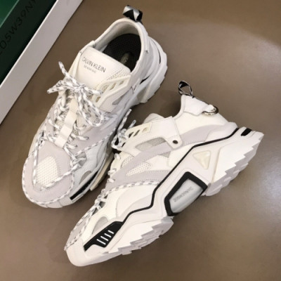 Calvin Klein 2018 Mm/Wm Leather Running Shoes - 캘빈클라인 남자 레더 런닝화 Cal009x.Size(225 - 275).화이트