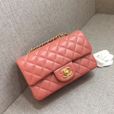 Chanel Women Chain Leather Shoulder Bag ,20CM - 샤넬 여성용 체인 레더 숄더백1116 -  CHAB0749,20CM,핑크