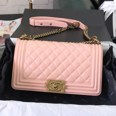 Chanel 2019 Leboy Chain Shoulder Bag,25CM - 샤넬 2019 르보이 체인 숄더백  67086 - CHAB0763,25CM,연핑크