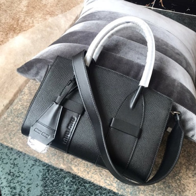 MiuMiu 2019 Tote Shoulder Bag,28cm - 미우미우 2019 토트 숄더백,5BA101, MIUB0284, 28cm,블랙