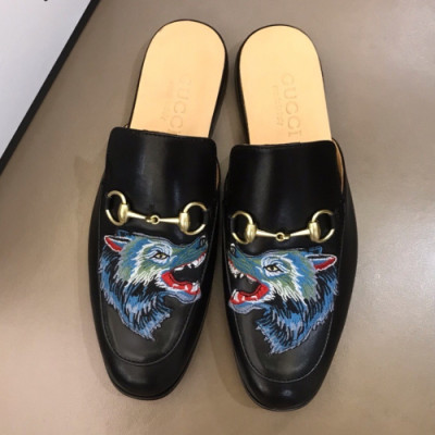 Gucci 2019 Mens Horsbit Wolf Blopper-mule - 구찌 남성 홀스빗 울프 블로퍼뮬 Guc01206x.Size(240 - 275).블랙