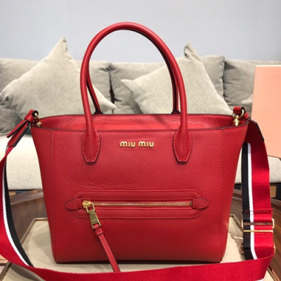 MiuMiu 2019 Tote Shoulder Cross Bag,26cm - 미우미우 2019 토트 숄더 크로스백,5BG137, MIUB0330, 26cm,레드