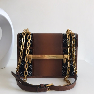 Valentino 2019  Leather Uptown Shoudler Cross Bag,21CM - 발렌티노 2019 레더 업타운 숄더 크로스백,0088-VTB0530,21CM,브라운