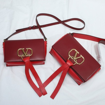 Valentino 2019 V-ring Leather Shoudler Bag,20/25CM - 발렌티노 2019 브이링 여성용 레더 숄더백 ,VTB0556,20/25CM,레드