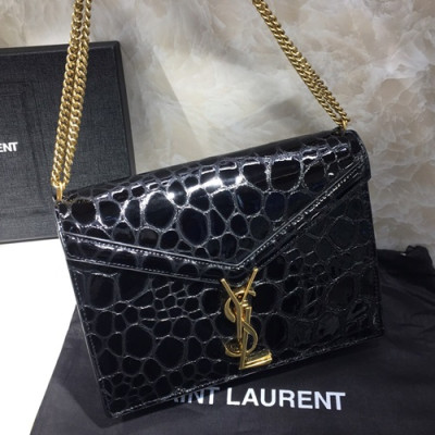 Saint Laurent 2019 Women Cassandra Chain Shoulder Bag,22CM - 입생로랑 2019 여성용 카산드라 체인 숄더백 532750 , SLB0340,22CM,블랙