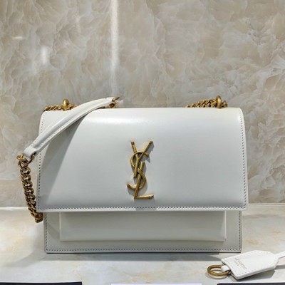 Saint Laurent Women Monogram Shoulder Bag,22CM - 입생로랑 여성용 모노그램 숄더백 442906 , SLB0353,22CM,화이트