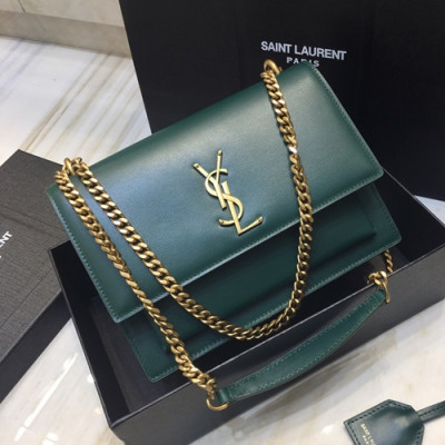 Saint Laurent 2019 Women Monogram Shoulder Bag,22CM - 입생로랑 2019 여성용 모노그램 숄더백 442906 , SLB0356,22CM,그린