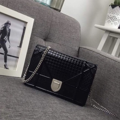 Dior 2019 Dior Rama Leather Chain Shoulder Bag ,19CM - 디올 2019 디올라마 레더 여성용 체인 숄더백 DIOB0245,19cm,블랙