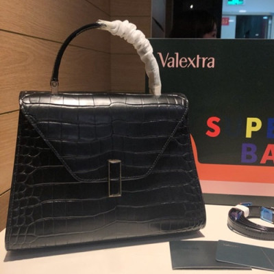 Valextra 2019 Leather Tote Shoulder Bag,26CM - 발렉스트라 2019 레더 토트 숄더백,VALB0005,26CM,블랙