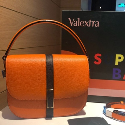 Valextra 2019 Epsom Leather Tote Shoulder Bag,20/26CM - 발렉스트라 2019 엡송 레더 토트 숄더백,VALB0033,20/26CM,오렌지