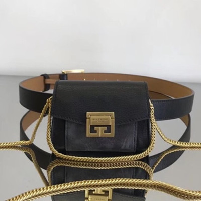 Givenchy 2019 Leather Chain Shoulder Bag / Belt Bag,12CM - 지방시 2019 레더 체인 숄더백 / 벨트백,GVB0062,12CM,블랙