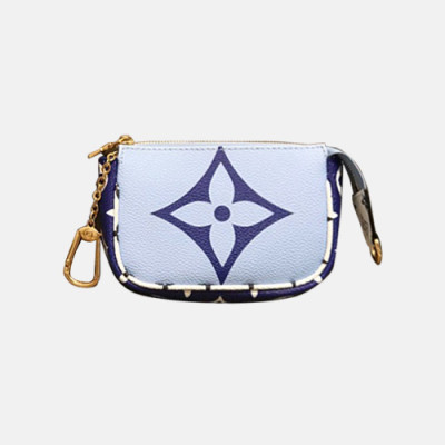 Louis Vuitton 2019 Pochette Monogram PVC Womens Coin Purse,M67579,12cm  - 루이비통 2019 포쉐트 모노그램 PVC 여성용 코인 퍼스 LOUW0160,12cm,블루