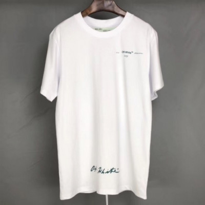 Off-white 2019 Mm/Wm Printing Logo Crew - neck Cotton Short Sleeved Oversize Tshirt - 오프화이트 남자 프린팅 로고 크루넥 코튼 오버사이즈 반팔티 Off0099x.Size(xs - l).화이트