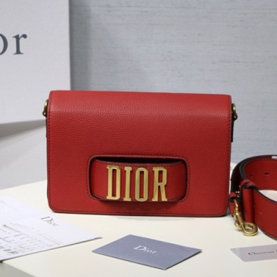 Dior 2019 Leather Chain Shoulder Bag ,25CM - 디올 2019 레더 여성용 체인 숄더백,DIOB0273,25CM,라이트레드