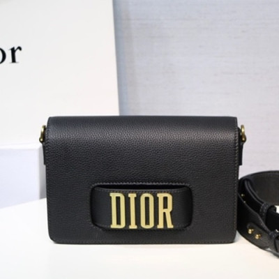 Dior 2019 Leather Chain Shoulder Bag ,25CM - 디올 2019 레더 여성용 체인 숄더백,DIOB0277,25CM,블랙