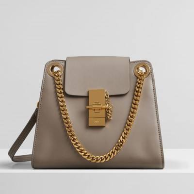 Chole 2019 Annie Leather Shoulder Bag, 22cm -  끌로에 2019 애니 레더 숄더백,CLB0118,22cm,그레이