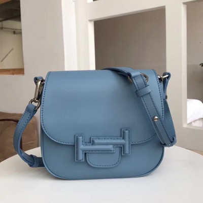 Tod's 2019 Double T Leather Shoulder Bag,22cm - 토즈 2019 더블 티 레더 숄더백,TODB0009,22cm,블루