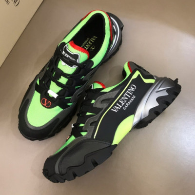 Valentino 2019 Mens Garavani Bounce Sneakers - 발렌티노 남성 로고 레더 스니커즈 Val02x.Size(240 - 280).그린