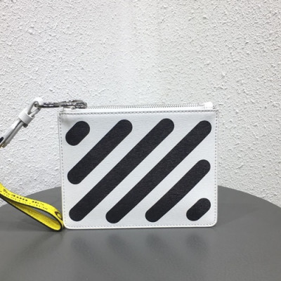 Off White 2019 Leather Mini Clutch Bag,18.5cm - 오프화이트 2019 레더 남여공용 미니 클러치백 OFFB0017,18.5cm,화이트