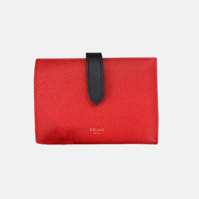 Celine 2019 Ladies Wallet,14cm - 셀린느 2019 여성용 레더 중지갑,CELW0001,14cm.레드