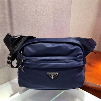 Prada 2019 Nylon Hip Sack,26cm - 프라다 2019 남여공용 나일론 힙색 ,2VH038-2,26cm,블루