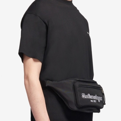 Balenciaga 2019 Canvas Hip Sack,31CM - 발렌시아가 2019 캔버스 남여공용 힙색,BGB0353,31CM,블랙