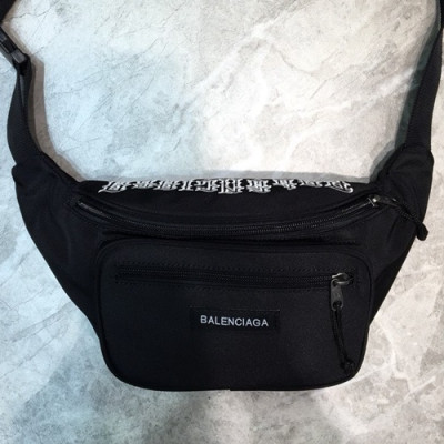 Balenciaga 2019 Canvas Hip Sack,31CM - 발렌시아가 2019 캔버스 남여공용 힙색,BGB0354,31CM,블랙